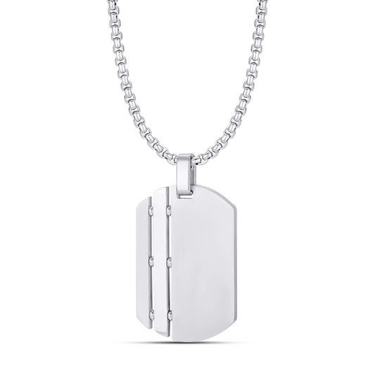 Matte Dog tag Pendant
