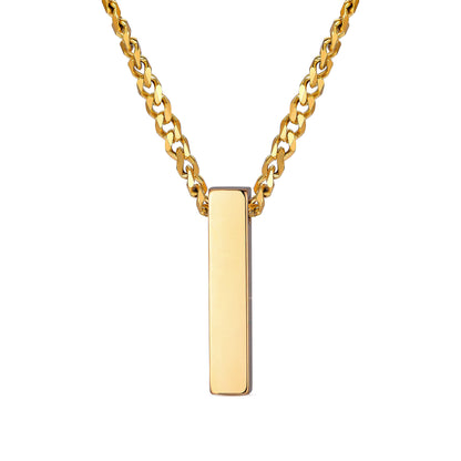 Cuban Chain Square Urn Pendant