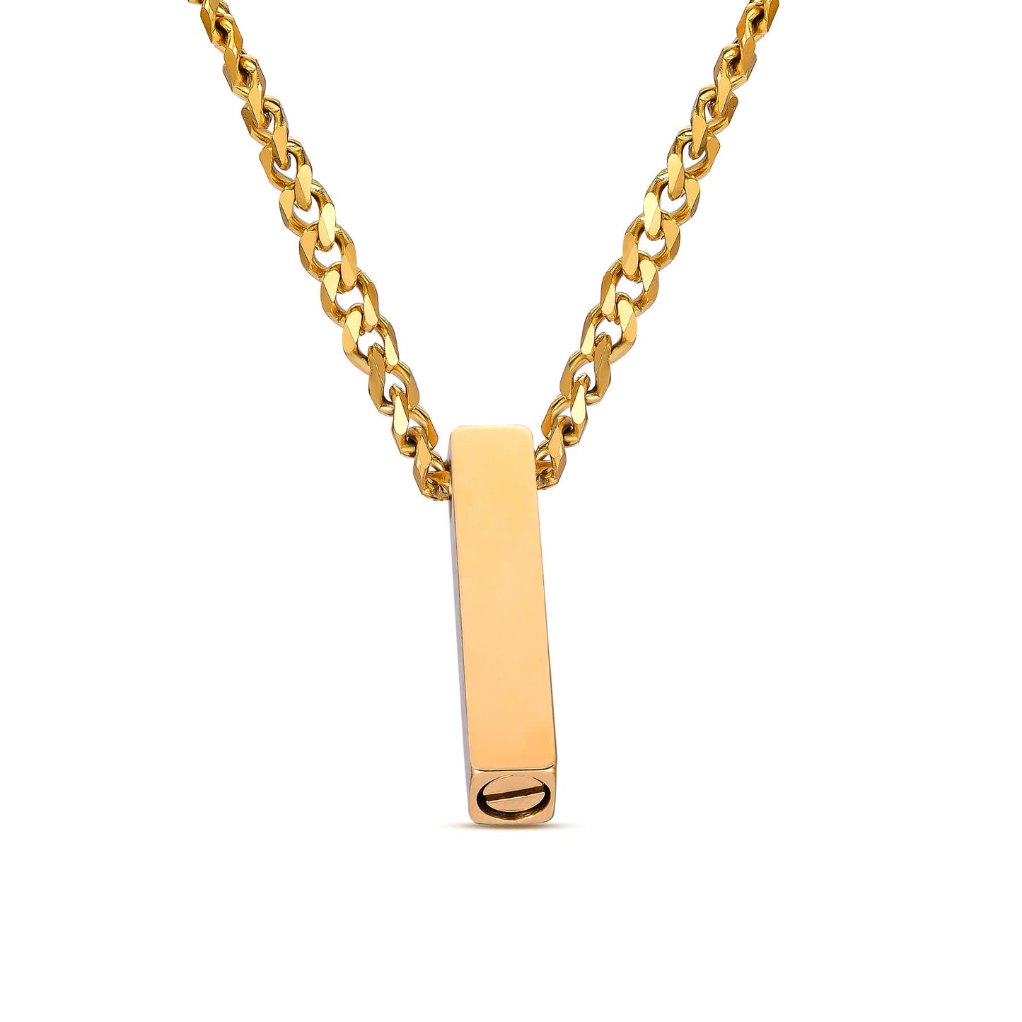 Cuban Chain Square Urn Pendant