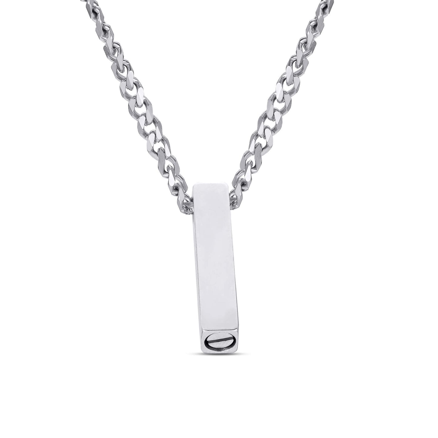 Cuban Chain Square Urn Pendant