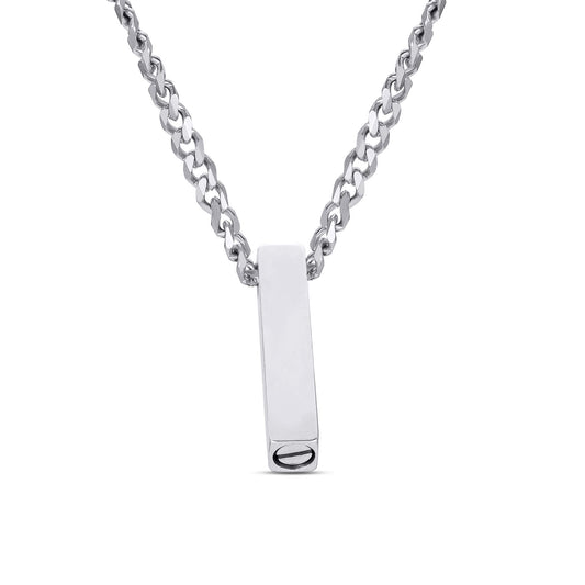 Cuban Chain Square Urn Pendant