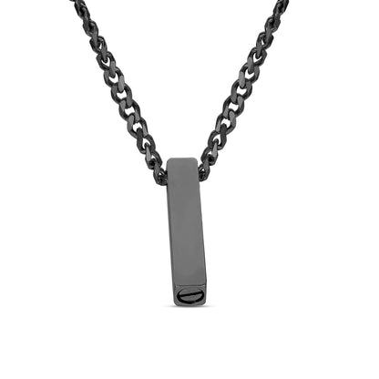Cuban Chain Square Urn Pendant