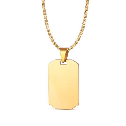 Octagon Dog Tag Pendant