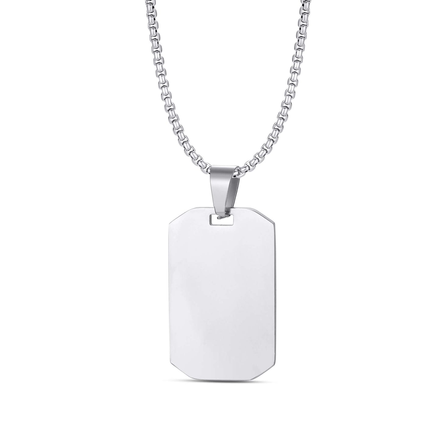 Octagon Dog Tag Pendant
