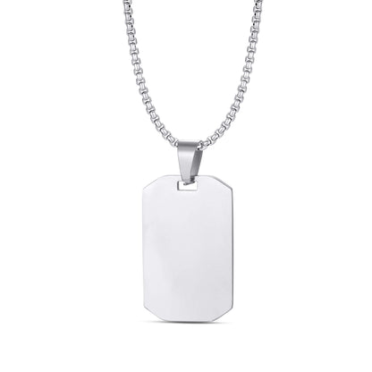 Octagon Dog Tag Pendant