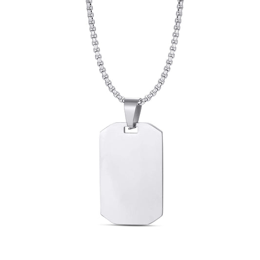 Octagon Dog Tag Pendant