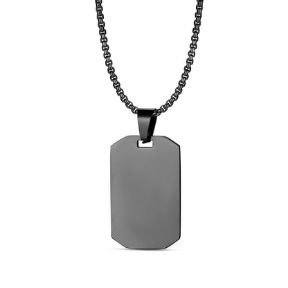 Octagon Dog Tag Pendant