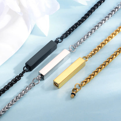 Keel Link Square Urn Bracelet