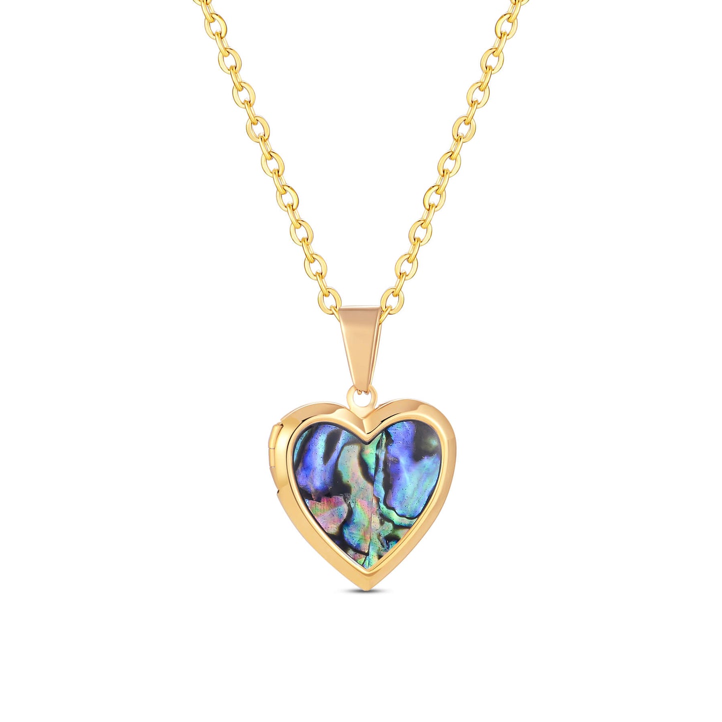 Shell custom photo locket necklace