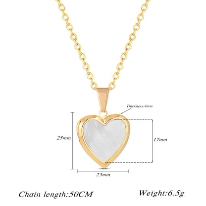Shell custom photo locket necklace