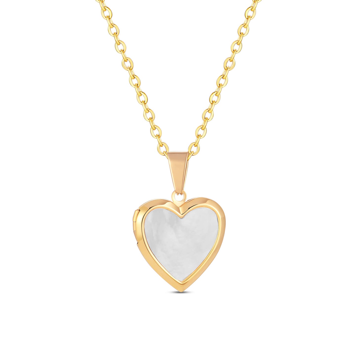 Shell custom photo locket necklace