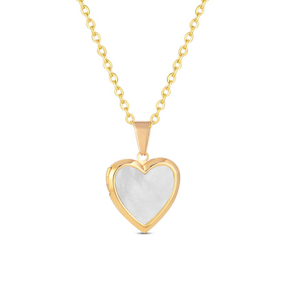 Shell custom photo locket necklace