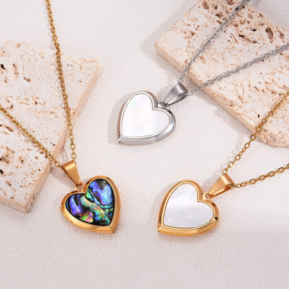 Shell custom photo locket necklace