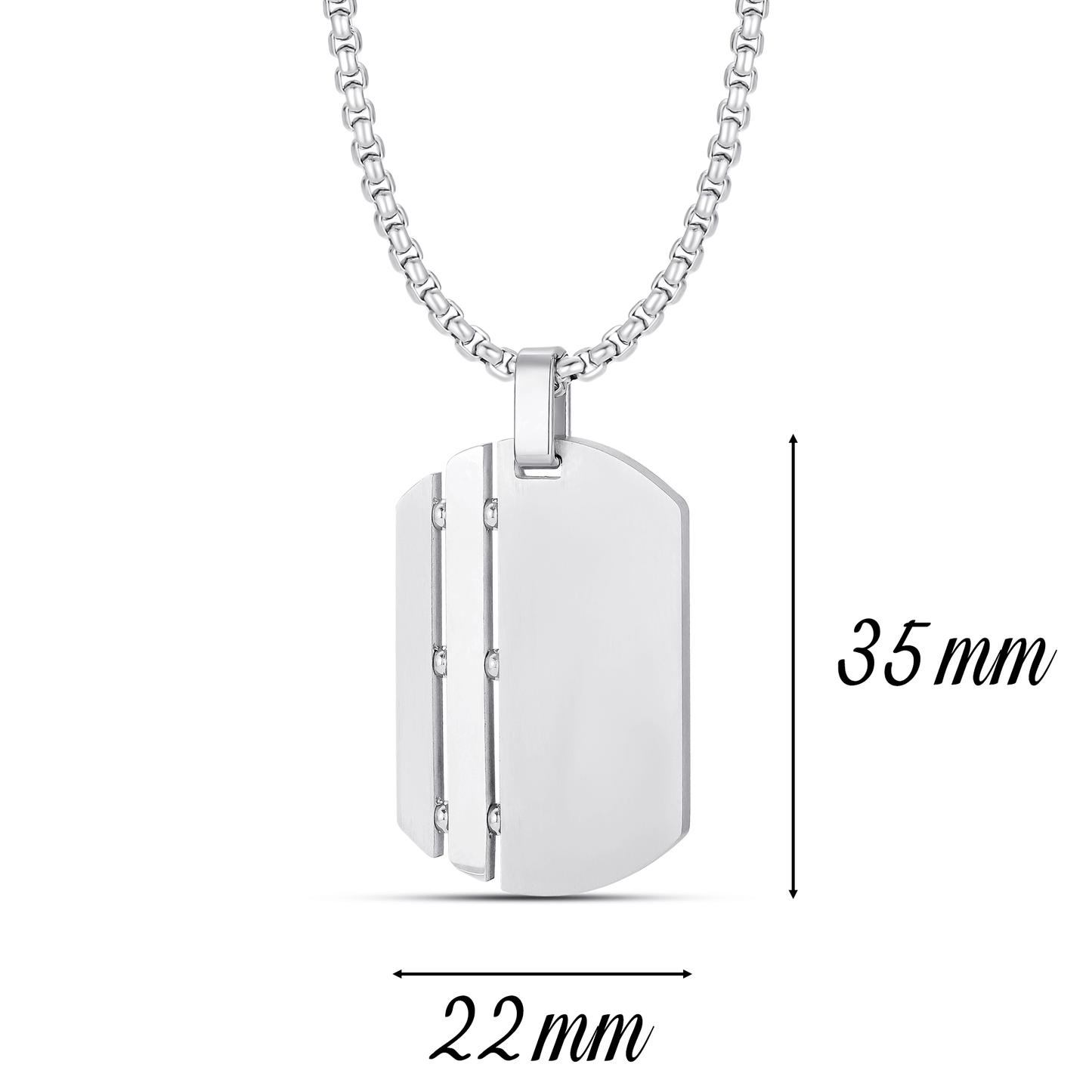 Matte Dog tag Pendant