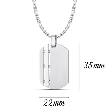Matte Dog tag Pendant