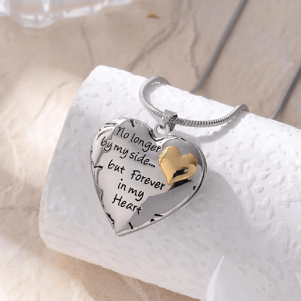 Heart Photo locket urn necklace