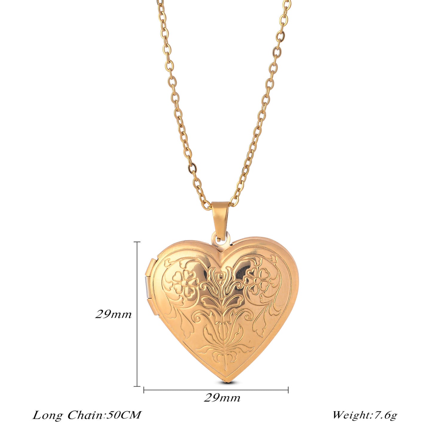 Flower Photo Locket Necklace